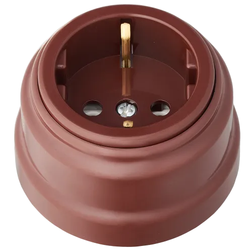 Розетка штепсельная для открытой установки с заземляющим контактом РА16-0202 - Фото 2