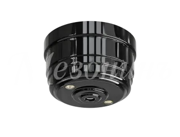 Корпус розетки потолочной пластиковый, D70x40, цвет - черный, серия УСАДЬБА, ТМ МЕЗОНИНЪ