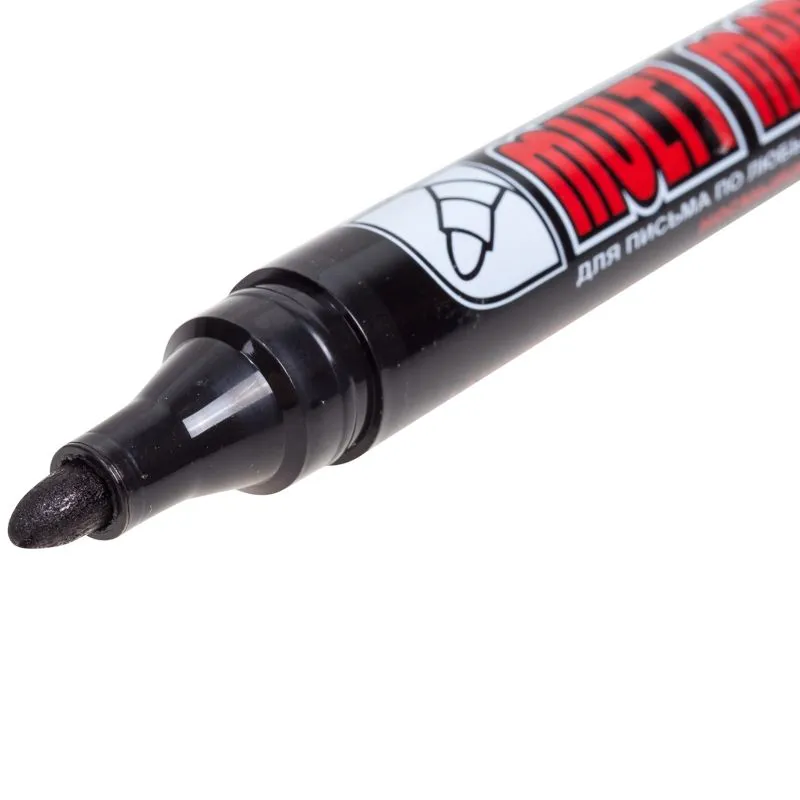 Маркер перманентный Multi Marker 3мм, черный, пулевидный Crown - Фото 5