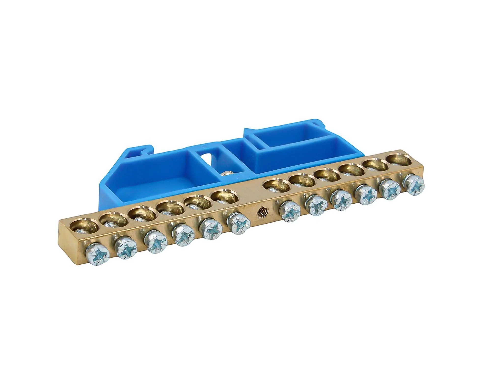 Шина N "ноль" на DIN-изоляторе СИНИЙ 8х12-12 DEKRON - Фото 3