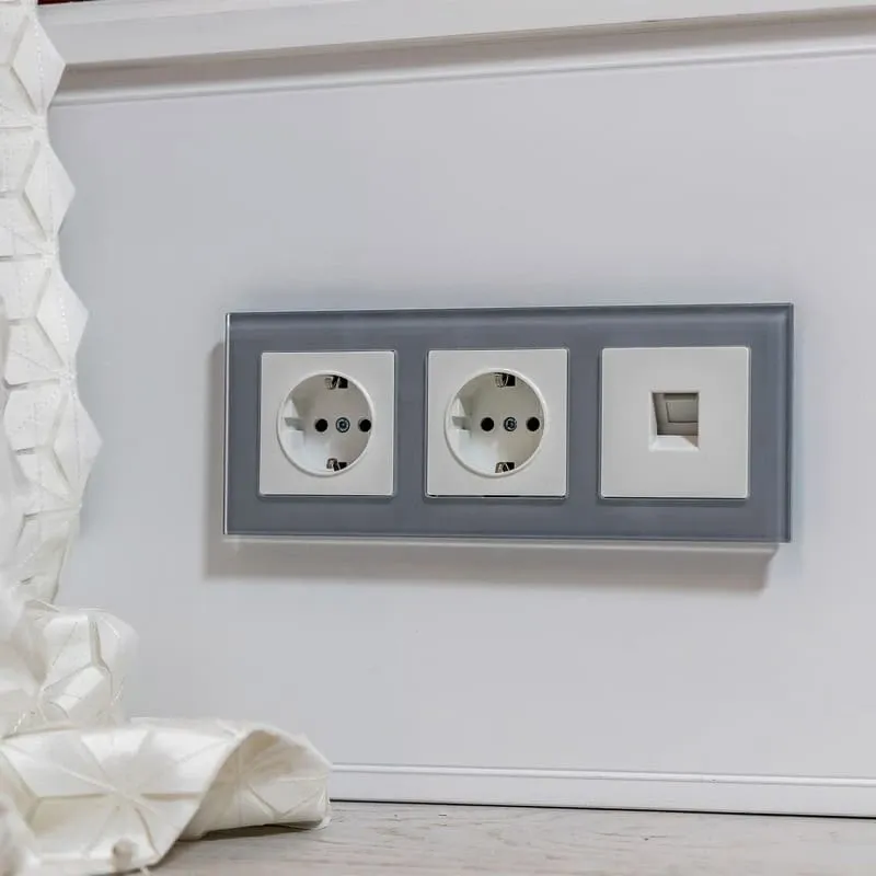 Рамка на 3 поста Favorit (серый,стекло) Werkel - Фото 2