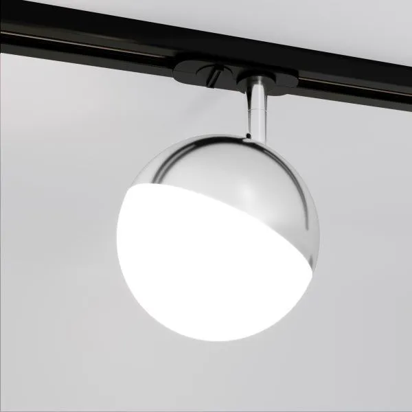 Светильник светодиодный трековый для однофазного шинопровода Glob GX53 Хром Glob GX53 Хром (MRL 1015) однофазный Elektrostandard