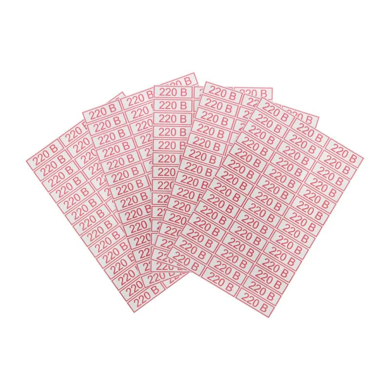 Наклейка знак электробезопасности «220 В» 10х30мм (42 шт. на листе, 5 листов) REXANT