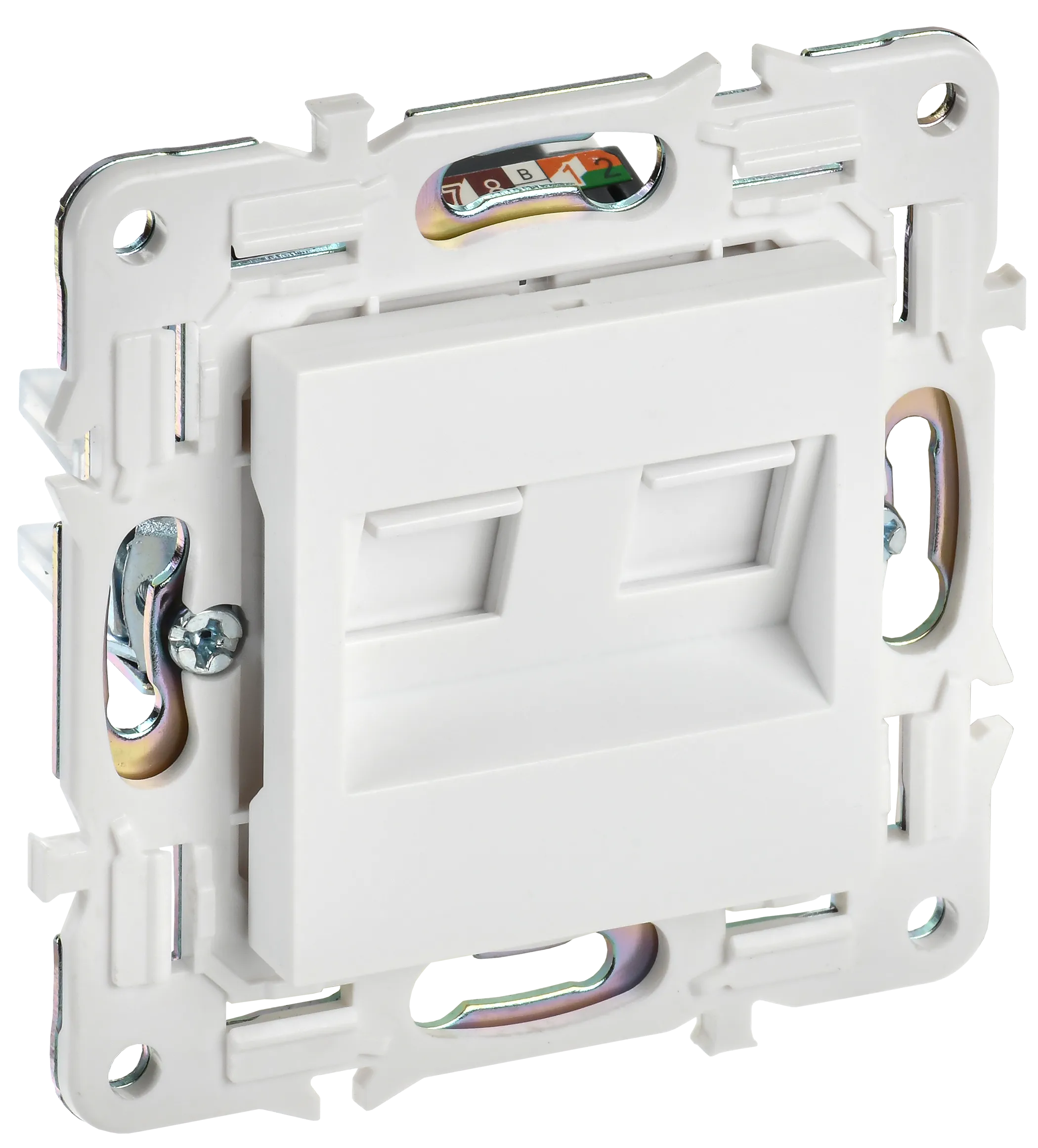SKANDY Розетка компьютерная двойная RJ45 кат.6 SK-K04W арктический белый IEK SK-K20-2-K01