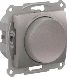 Механизм светорегулятора поворотно-нажимного Glossa LED RC 315Вт платина SchE GSL001230