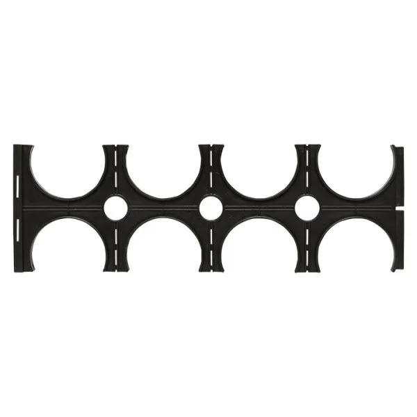 Держатель расстояния (кластер) для двуст. труб d110 мм четверной черный EKF-Plast - Фото 4