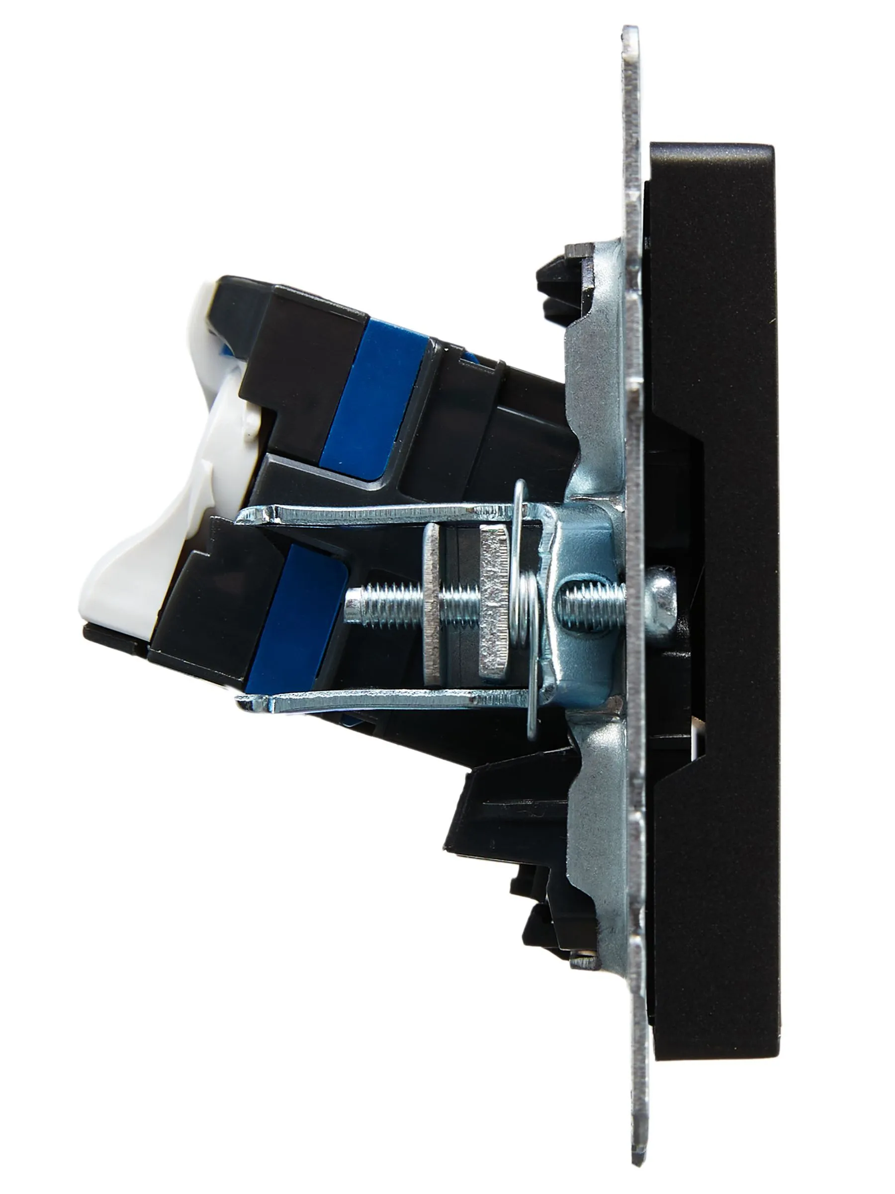 BRITE Розетка компьютерная двойная RJ45 кат.6 РК11-2-БрЧ черный IEK - Фото 4