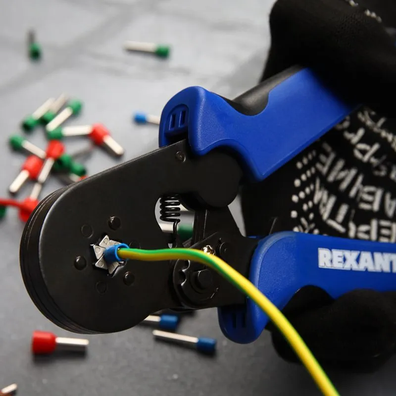 Кримпер HT-866 для обжима штыревых наконечников 0,08-6,0мм² REXANT - Фото 3