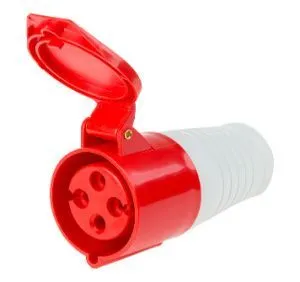 Розетка переносная 224 3Р+РЕ, 32А, 380В IP44 DEKRON 0908-0017