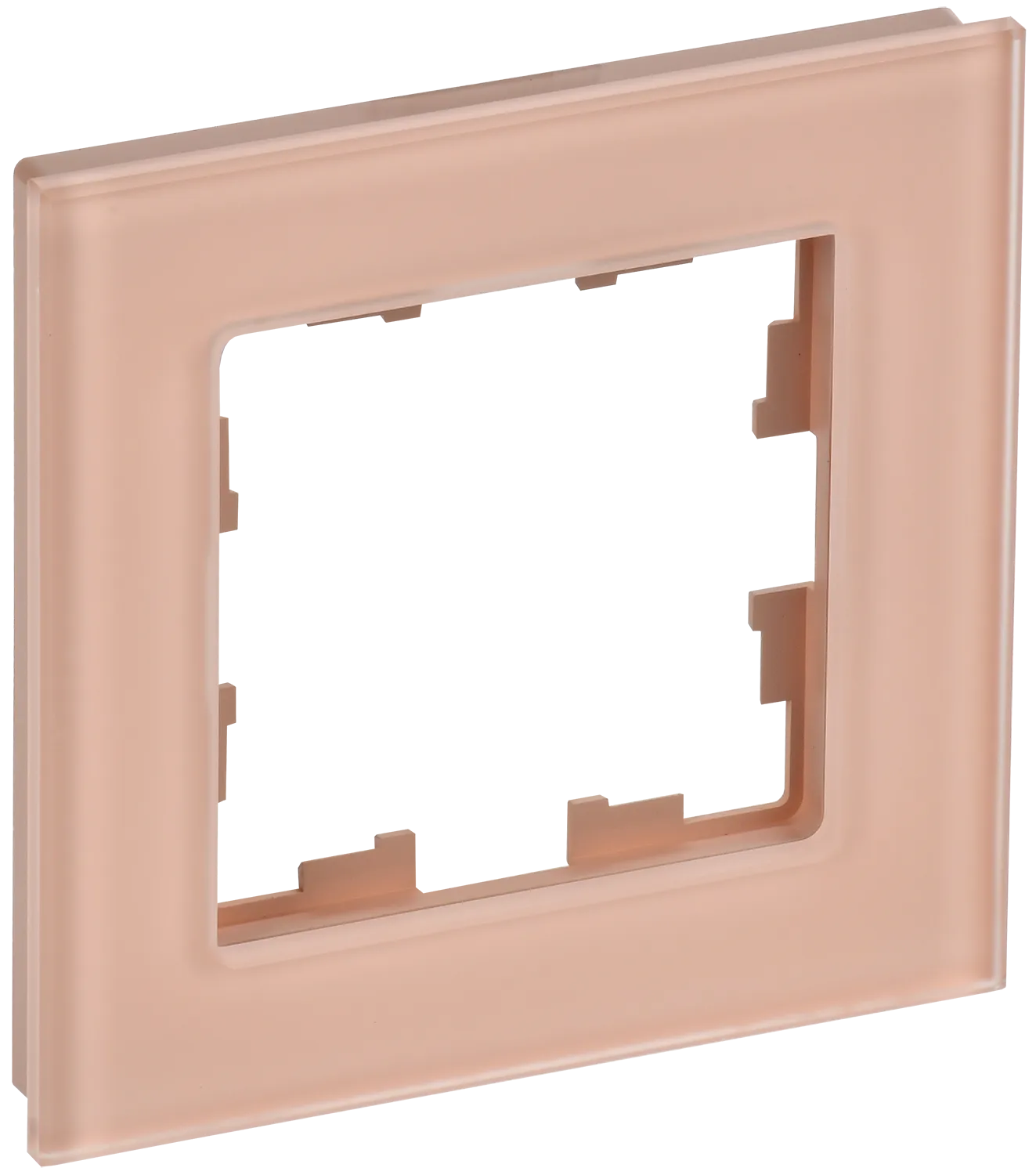 BRITE Рамка 1-местная РУ-1-2-БрП стекло персиковый матовый IEK