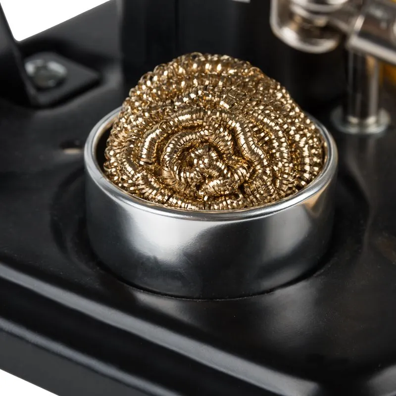 Держатель Третья рука, МАСТЕР, 3 зажима, лупа 90мм (3х), подставка паяльника, стенд припоя, LED подсветка REXANT - Фото 5