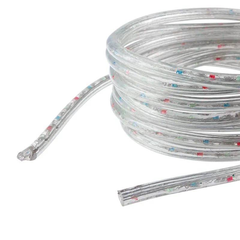 Дюралайт LED трехжильный 230В 13мм 30 LED/м МУЛЬТИ (RYGB) свечение с динамикой модуль 1м бухта 100м NEON-NIGHT - Фото 2