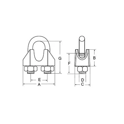 Зажим для троса DIN 741, d=6мм REXANT - Фото 2