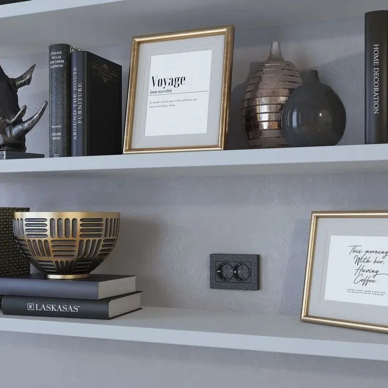 Рамка для двойной розетки Hammer (черный) Werkel - Фото 3