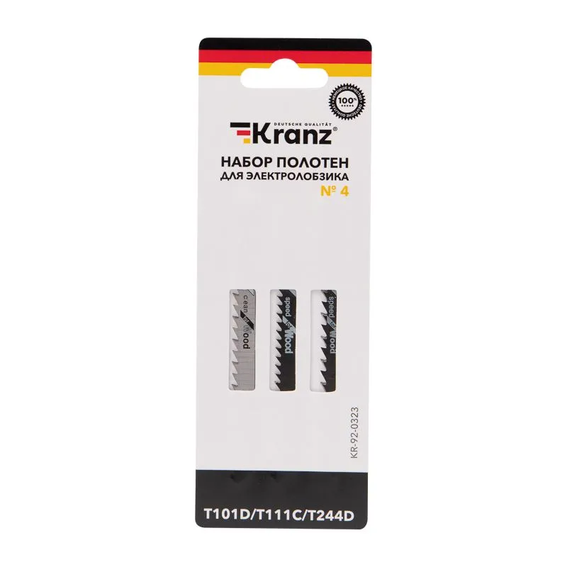 Набор полотен для электролобзика № 4 T101D/T111C/T244D (3 шт./уп.) Kranz - Фото 3
