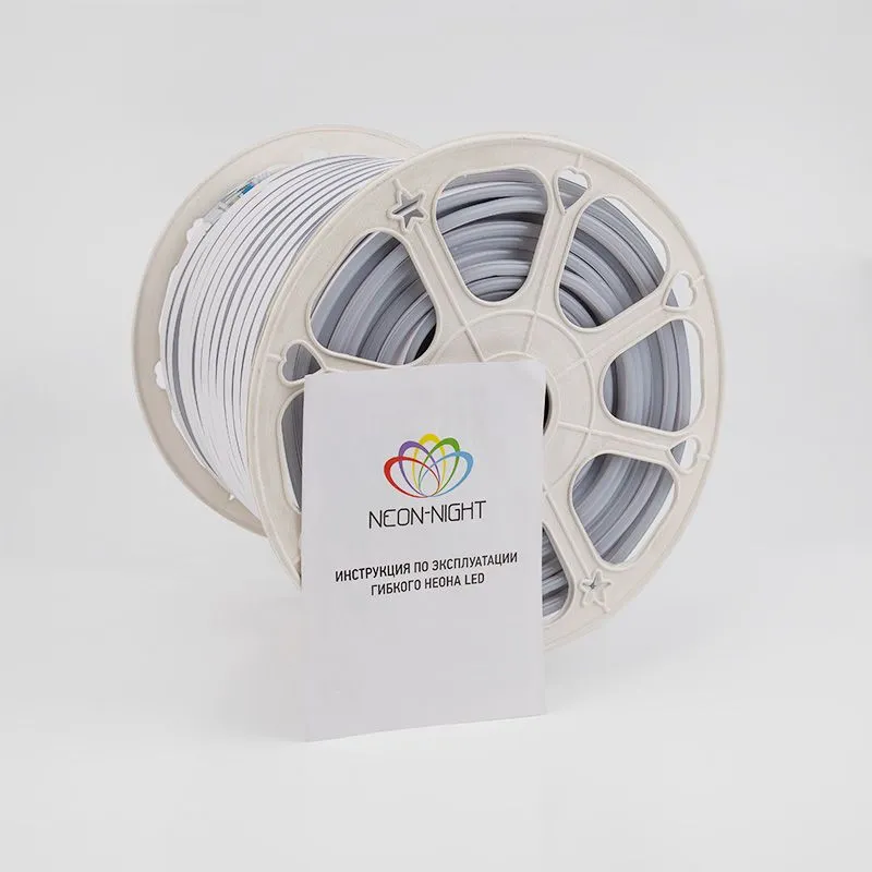 Гибкий неон LED SMD 8х16 мм, двухсторонний, теплый белый, 120 LED/м, бухта 50 м - Фото 3