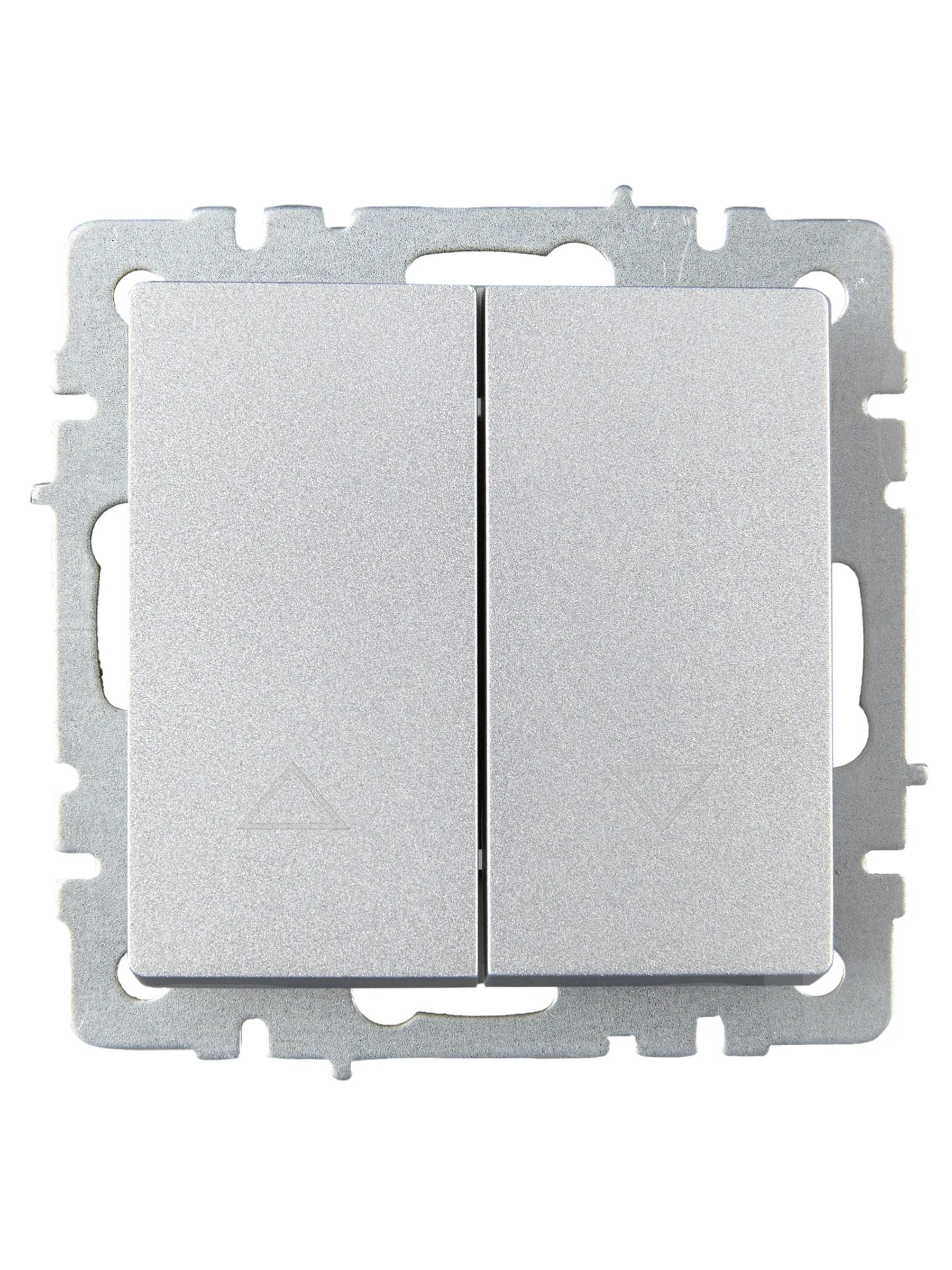 BRITE Выключатель жалюзи 10А ВС10-1-5-БрА алюминий IEK - Фото 2