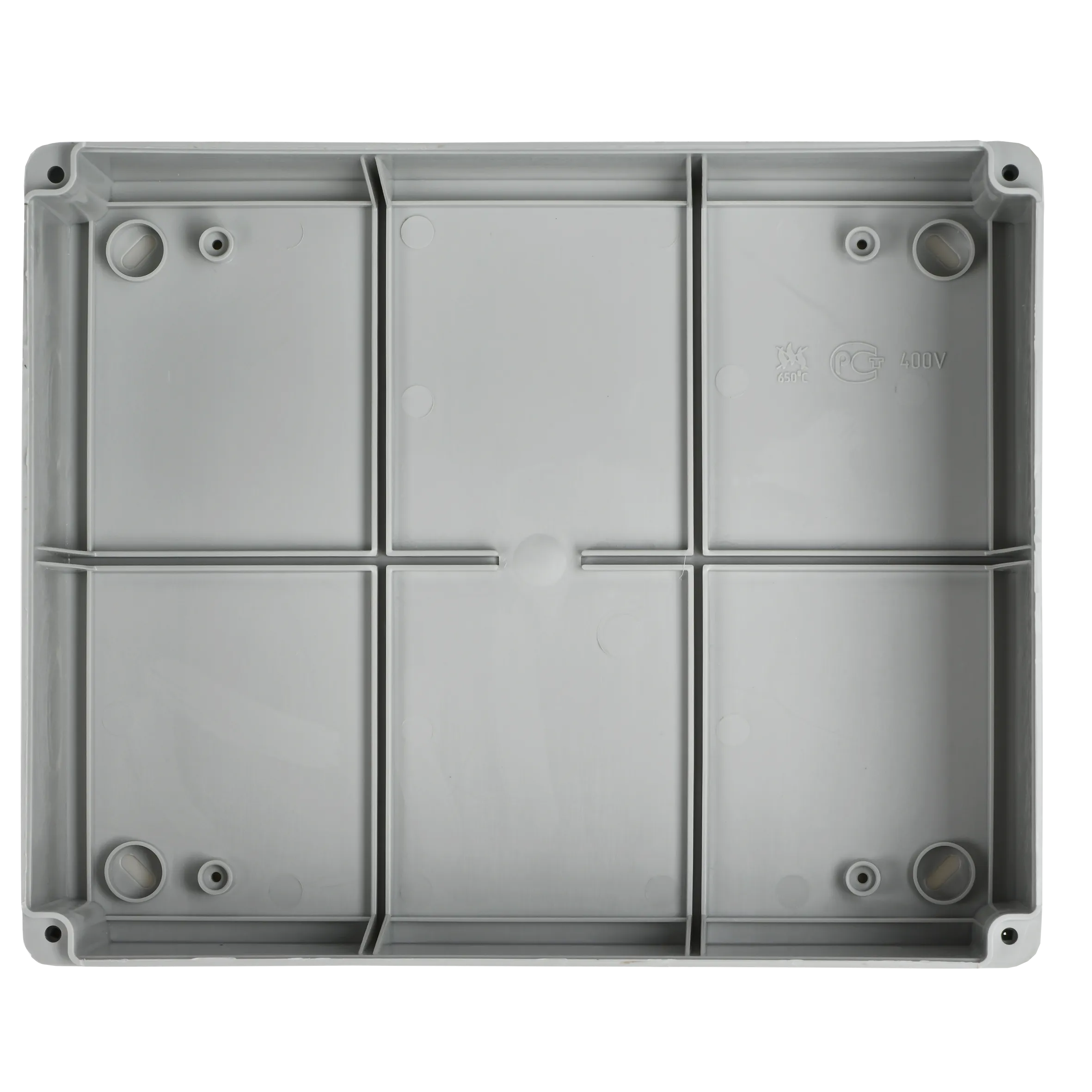 Коробка распаячная КМ41272 для открытой проводки безгалогенная (HF) 240х195х90мм IP55 5 вводов серая IEK - Фото 4