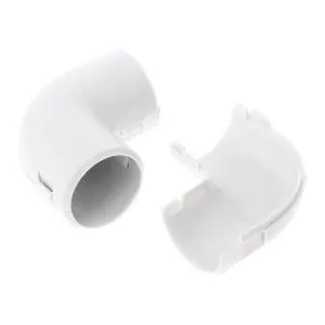 Соединитель угловой разборный белый d16 мм (100шт/1000шт уп/кор) Промрукав