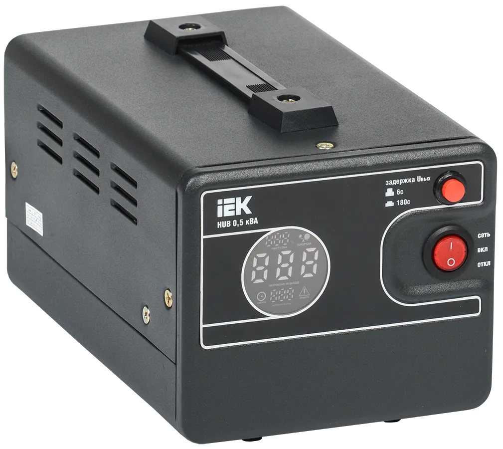 Стабилизатор напряжения переносной HUB 0,5кВА IEK