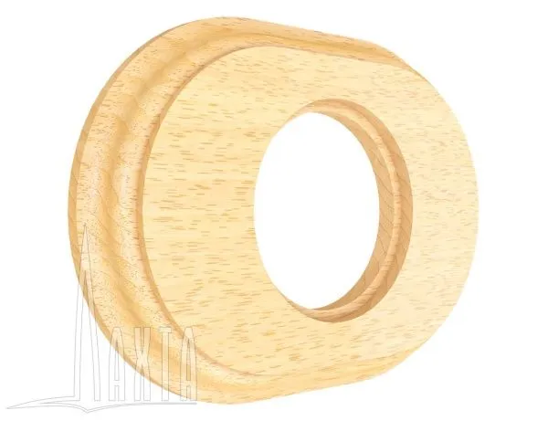 Рамка 1-мест, дерев, скрыт,уст,, овал, бук натуральный Лахта "СенатЪ"