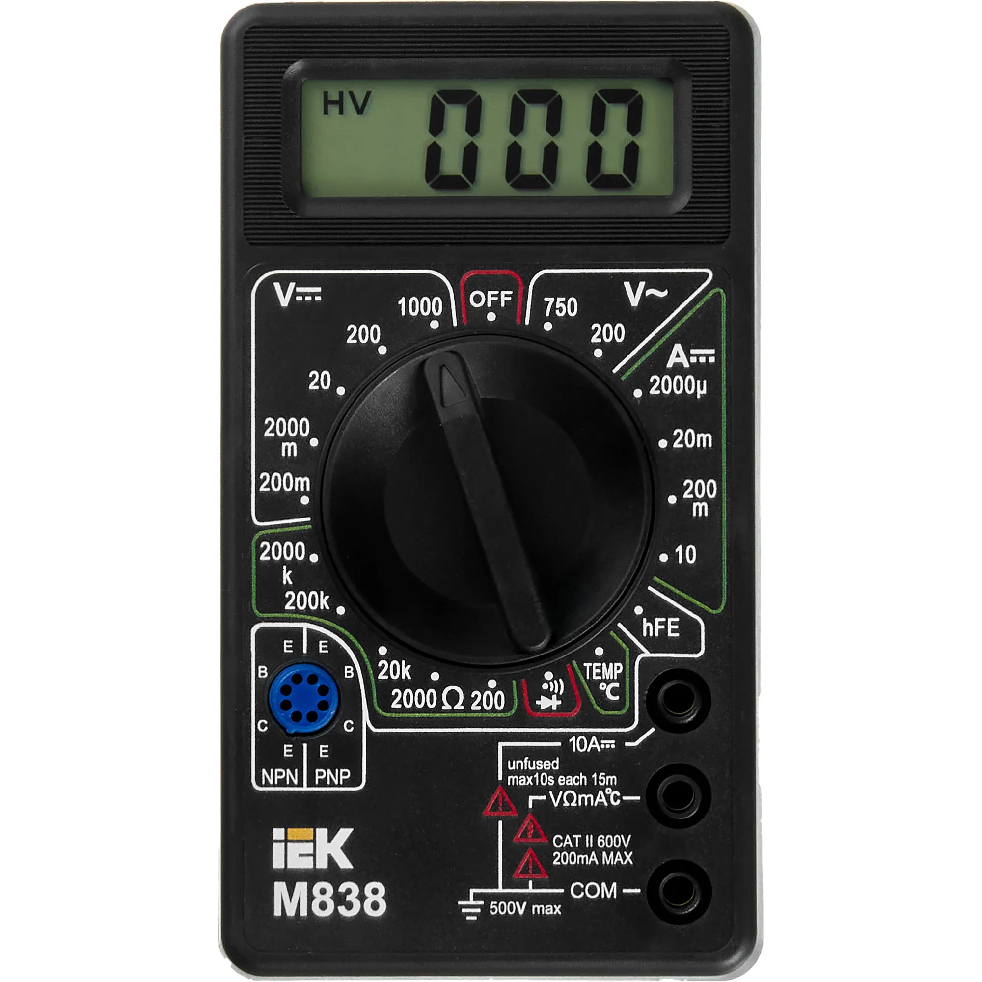 Мультиметр цифровой UNIVERSAL M838 IEK - Фото 5