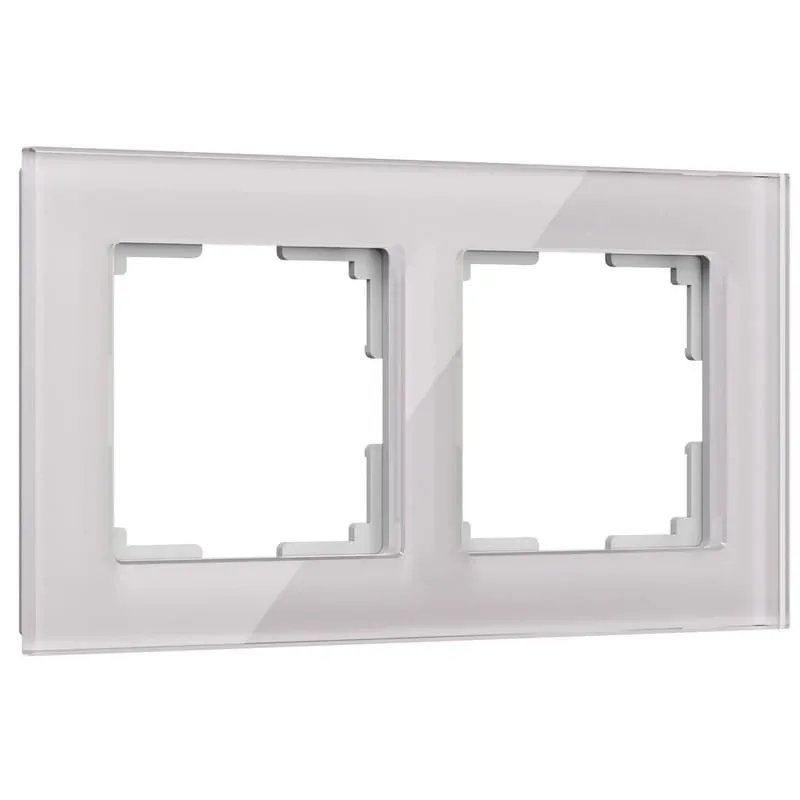 Рамка на 2 поста Favorit (дымчатый,стекло) Werkel