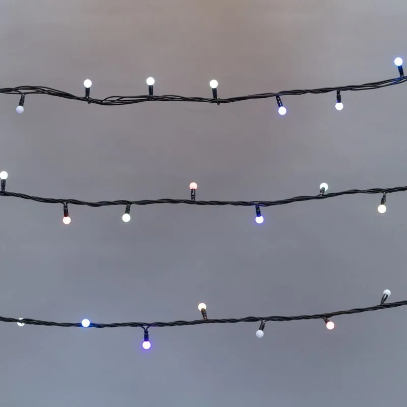 Гирлянда светодиодная Мультишарики Ø13мм 20м 200 LED RGB черный ПВХ IP65 быстрая смена цвета 230В нужен блок 303-500 NEON-NIGHT - Фото 3