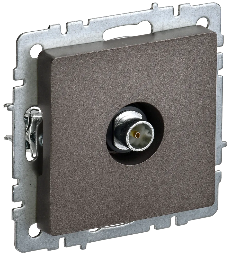 BRITE Розетка TV оконечная РТВ11-0-БрТБ темная бронза IEK