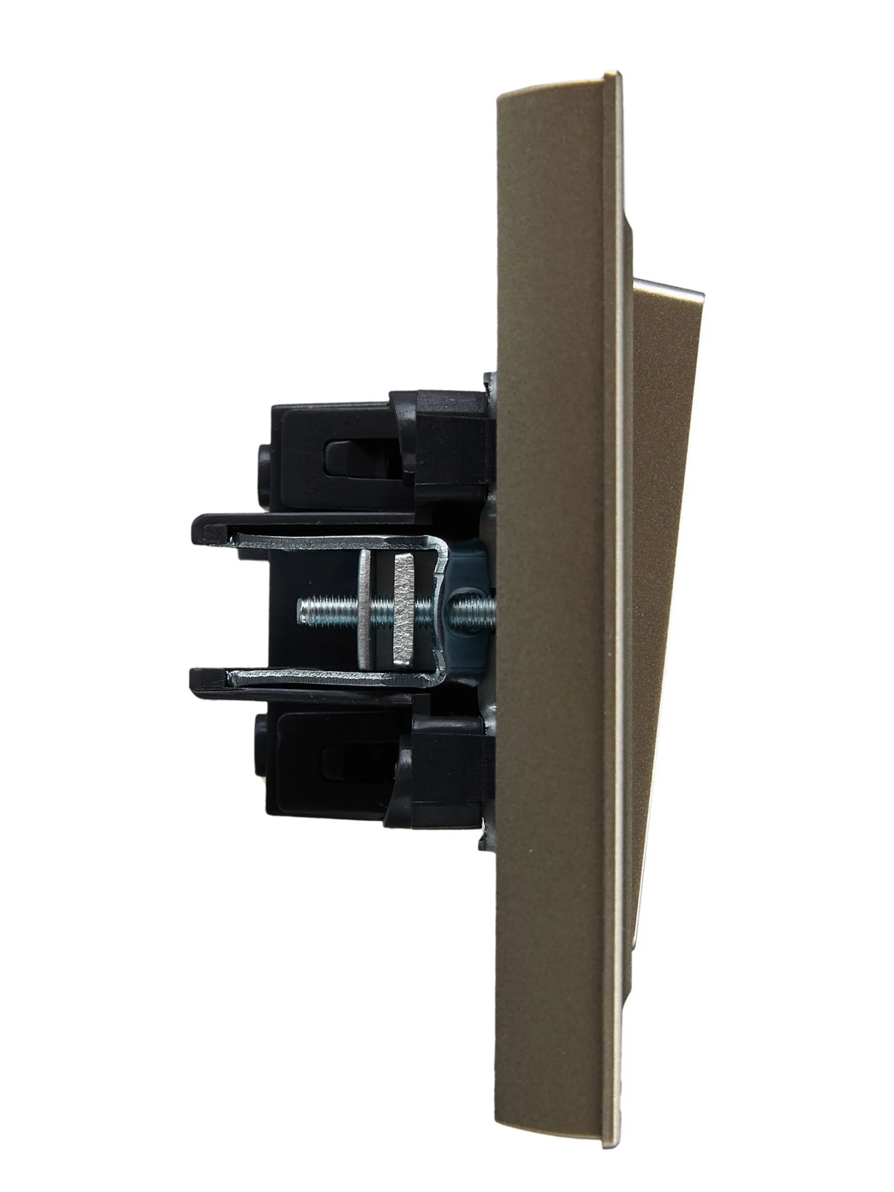 BRITE Выключатель 1-клавишный 10А в сборе ВСР10-1-0-БрШ шампань IEK - Фото 3