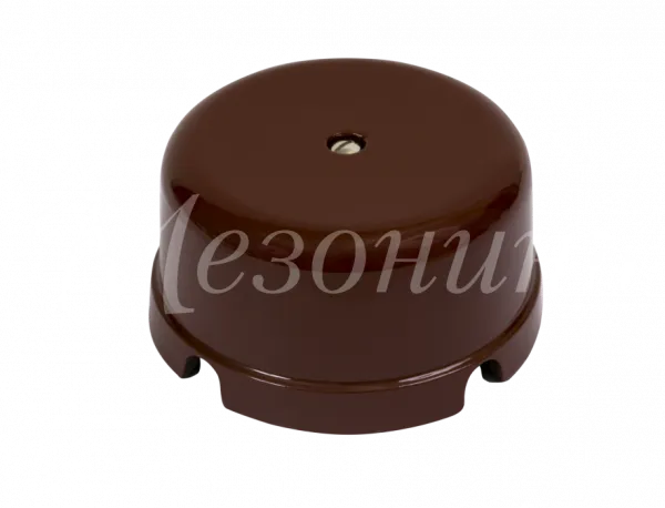 Коробка распределительная фарфоровая D80мм, h43мм, IP20, цвет -коричневый, ТМ "МЕЗОНИНЪ" GE70236-04