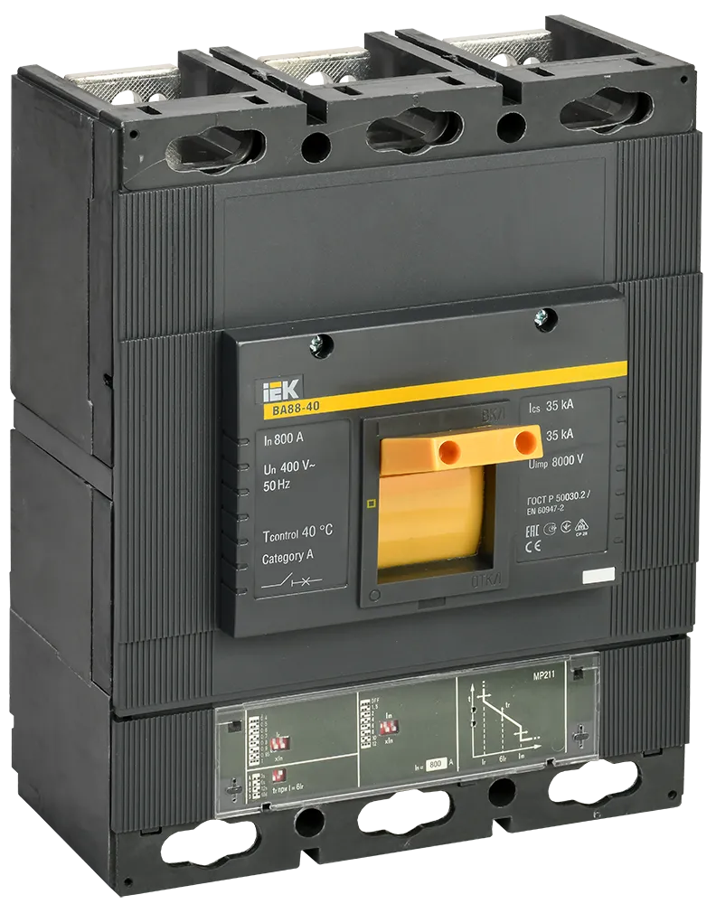 Выключатель автоматический ВА88-40 3Р 800А 35кА с электронным расцепителем MP 211 IEK SVA51-3-0800