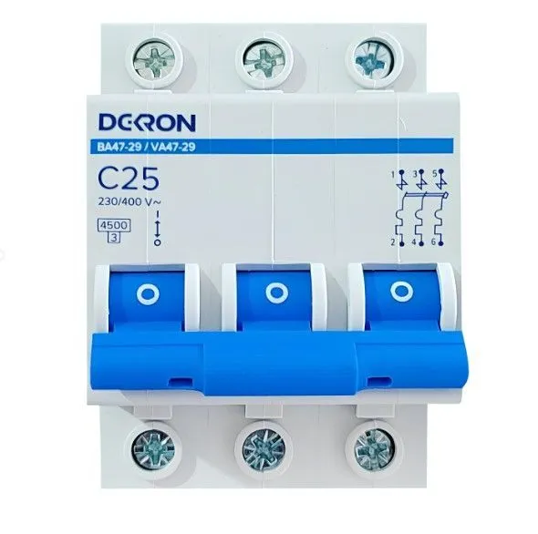 Автоматический выключатель ВА47-29 3P С25A 4,5кА
