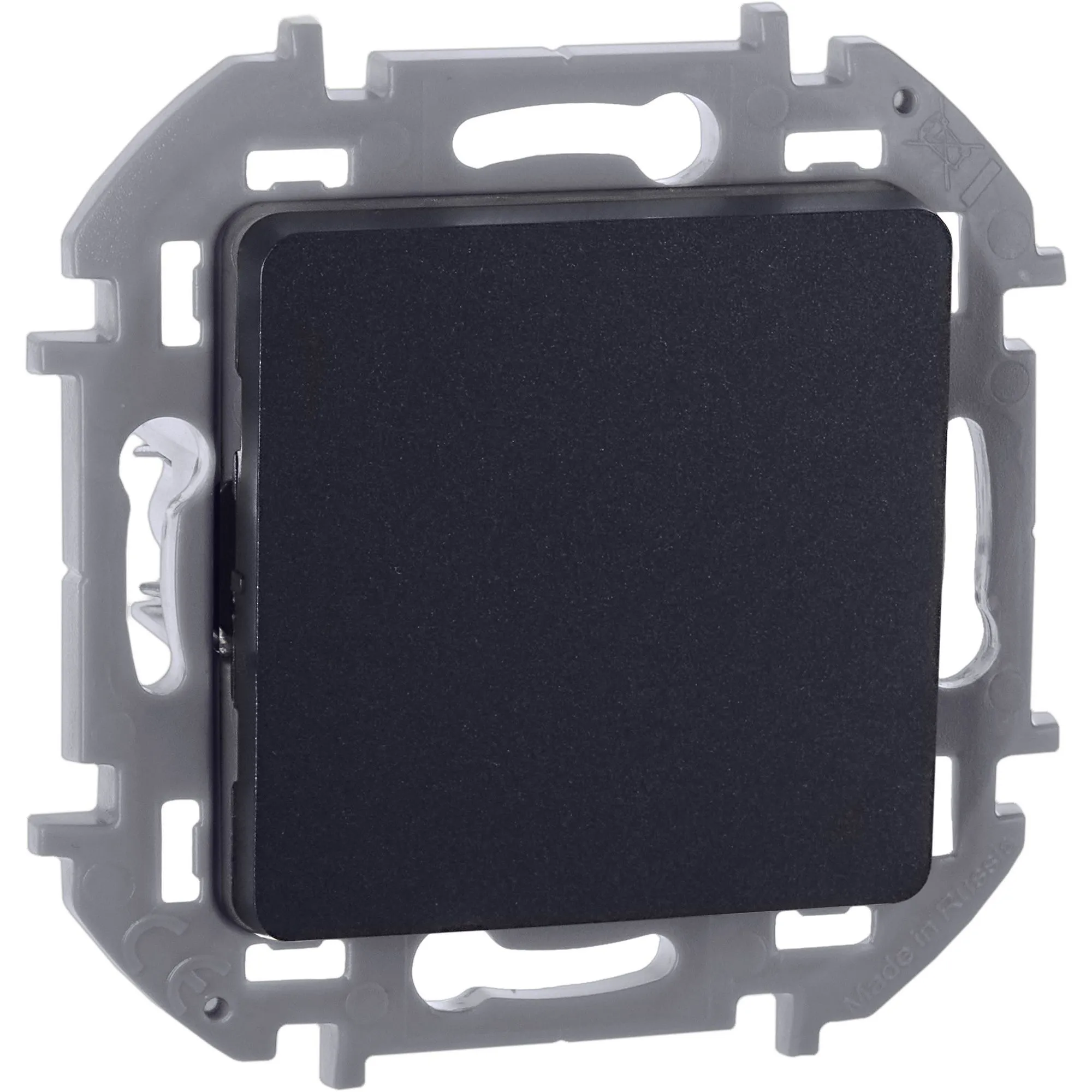 INSPIRIA Выключатель 1-клавишный схема 1 10АХ безвинтовые зажимы антрацит