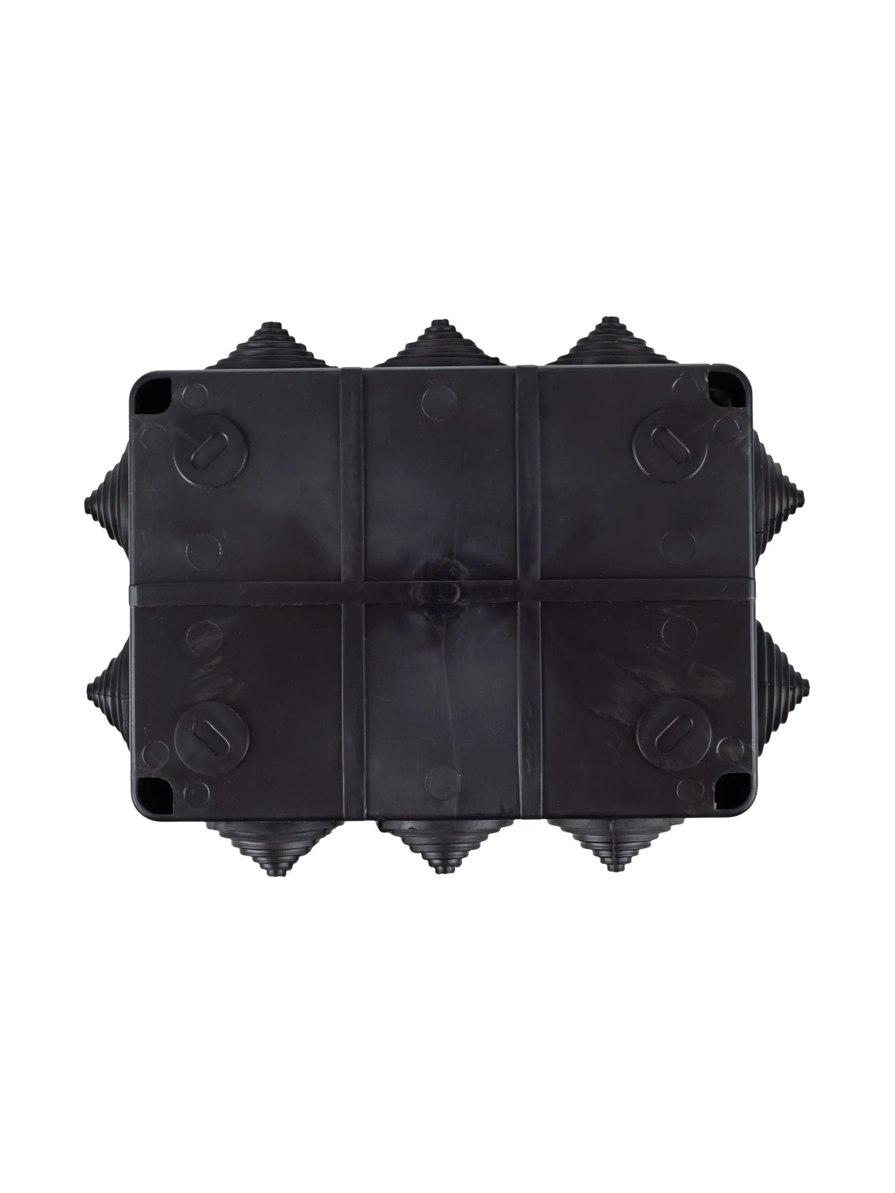 Коробка распаячная КМ41241 для открытой проводки безгалогенная (HF) 150х110х70мм IP44 10 гермовводов черная (RAL 9005) IEK - Фото 5