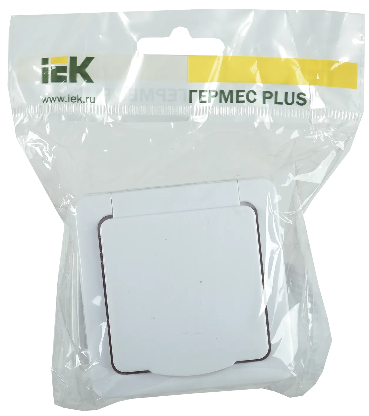 Розетка 2-местная для открытой установки РСб22-3-ГПБб с заземляющим контактом IP54 ГЕРМЕС PLUS (цвет крышки:белый) IEK - Фото 2