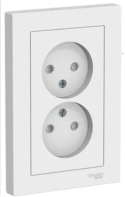 Розетка двойная AtlasDesign без заземл. со шторками16А в сборе лотос SE ATN001322