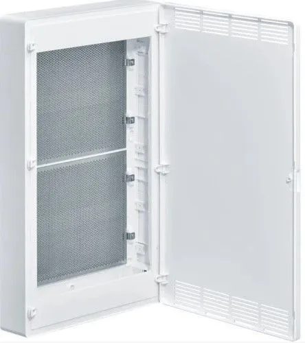 Щит открытой установки Multimedia (647х390х99), IP-40 // Hager - Golf (Белая дверь с перфорацией)