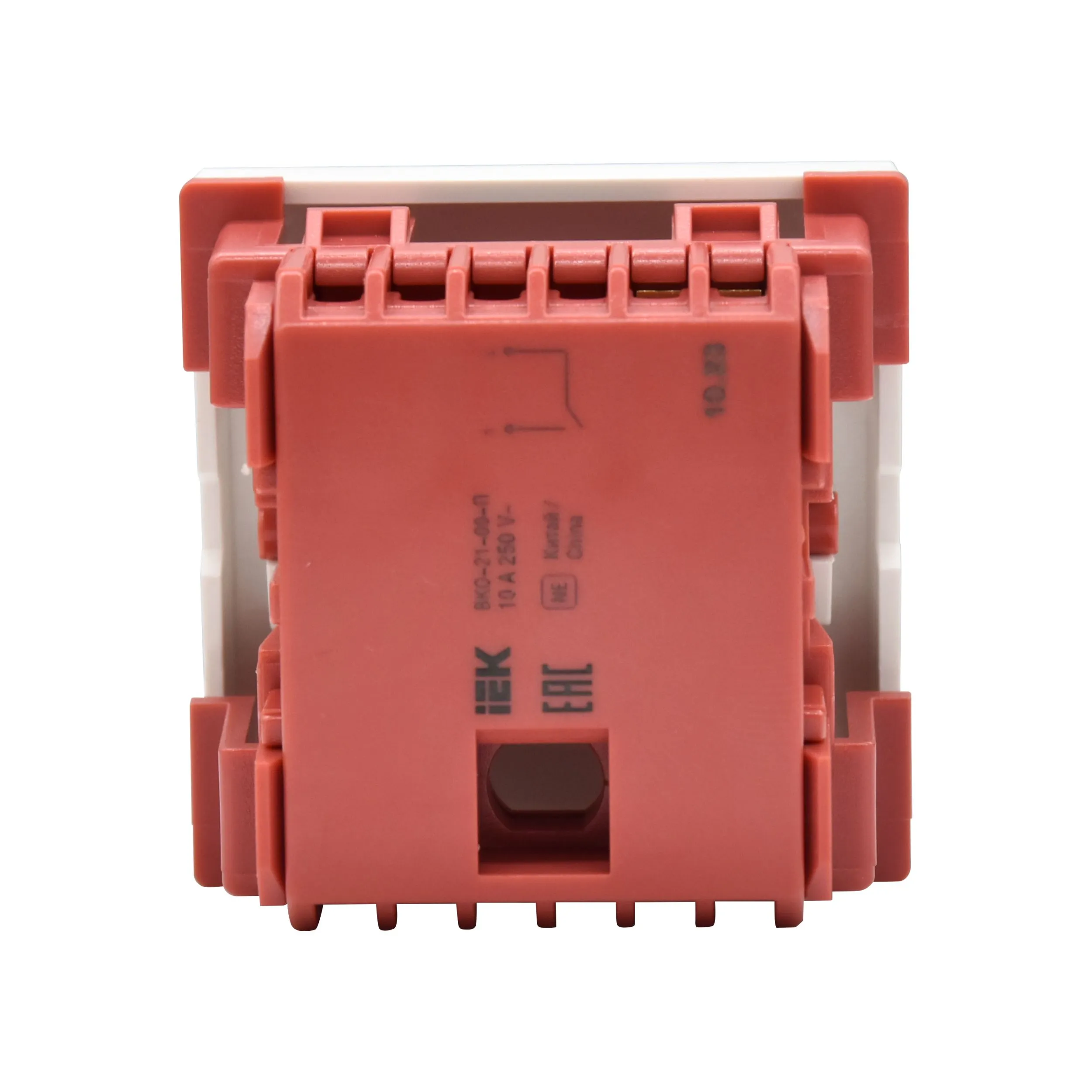 Выключатель одноклавишный ВКО-21-00-П (на 2 модуля) ПРАЙМЕР белый IEK - Фото 5