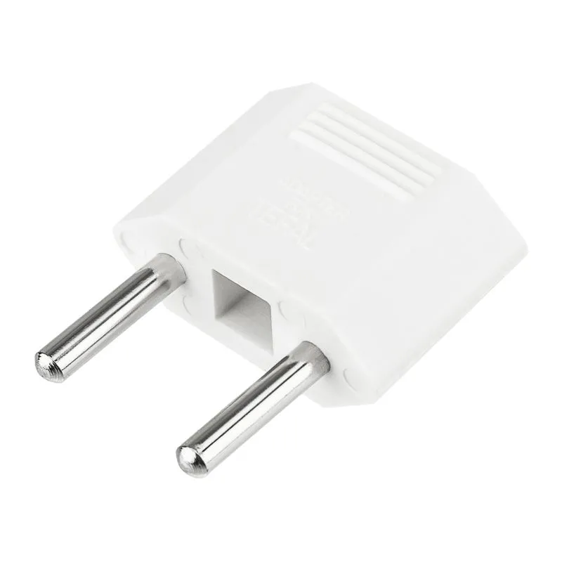 Адаптер сетевой (переходник) с Евро А/F на тонкую вилку С1 плоский «Тефаль» 6А б/з белый PROCONNECT (пакет БОПП 1 шт/уп.)