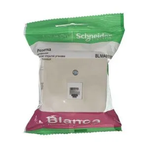 Розетка телефонная 1-м ОП Blanca RJ11 с изолир. пластиной беж. SE BLNIA011007 1272639