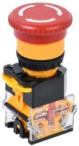 Кнопка D8-11ZS "Грибок" d=22мм 1з+1р поворотная с фиксацией красная IEK BBG30-11ZS-3-23-K04