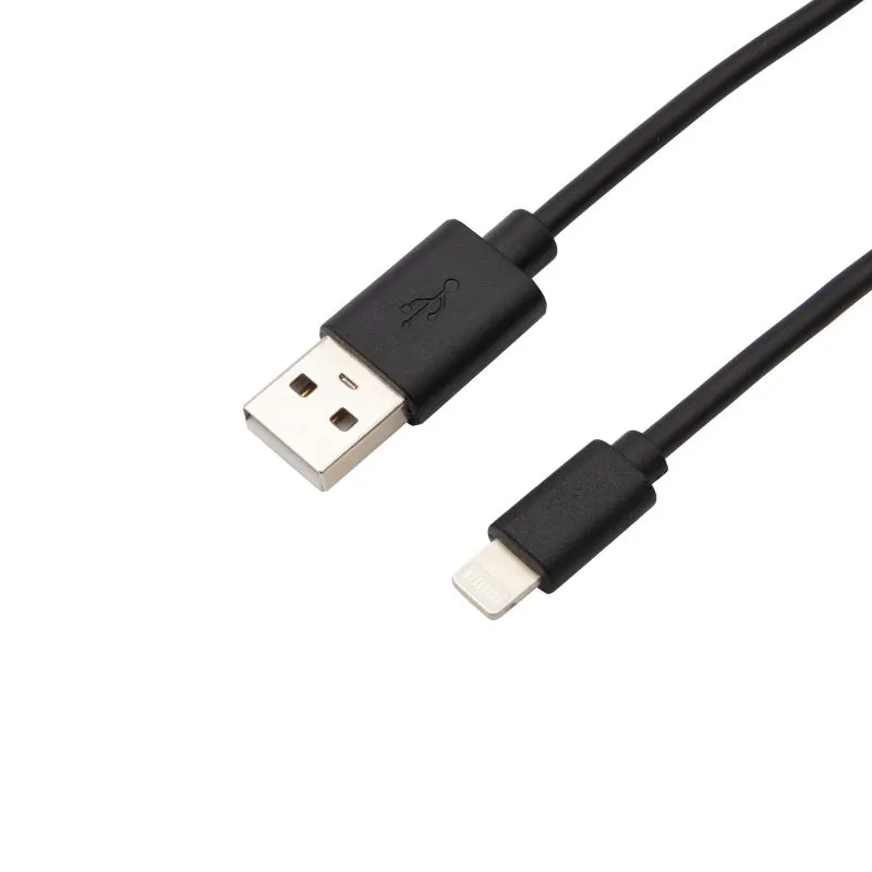 Кабель USB-A – Lightning для Apple, 2,1А, 1м, ПВХ, черный REXANT - Фото 3