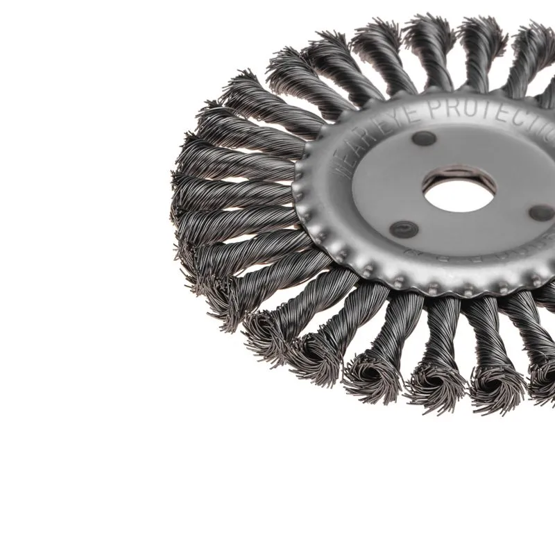 Щетка дисковая для УШМ, крученая стальная проволока, 175мм, отв. 22,23мм KRANZ - Фото 3