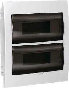 Корпус пластиковый ЩРВ-П-24 черная прозрачная дверь IP41 GENERICA MKP12-V-24-41-G