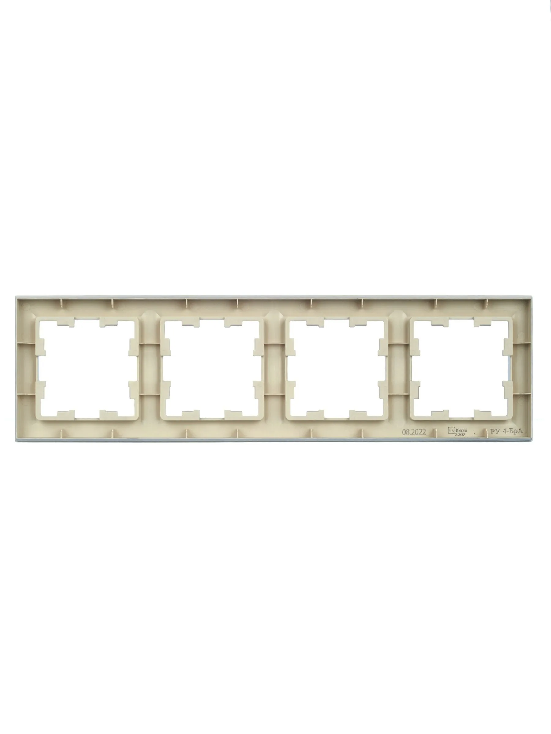 BRITE Рамка 4-местная РУ-4-БрА алюминий IEK - Фото 4