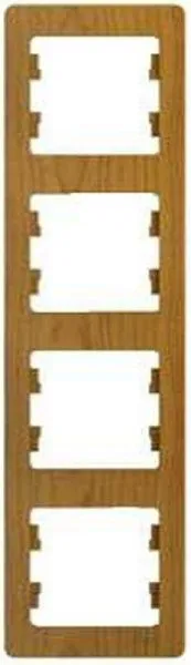 Рамка 4-м Glossa вертикал. дерево дуб SE GSL000508