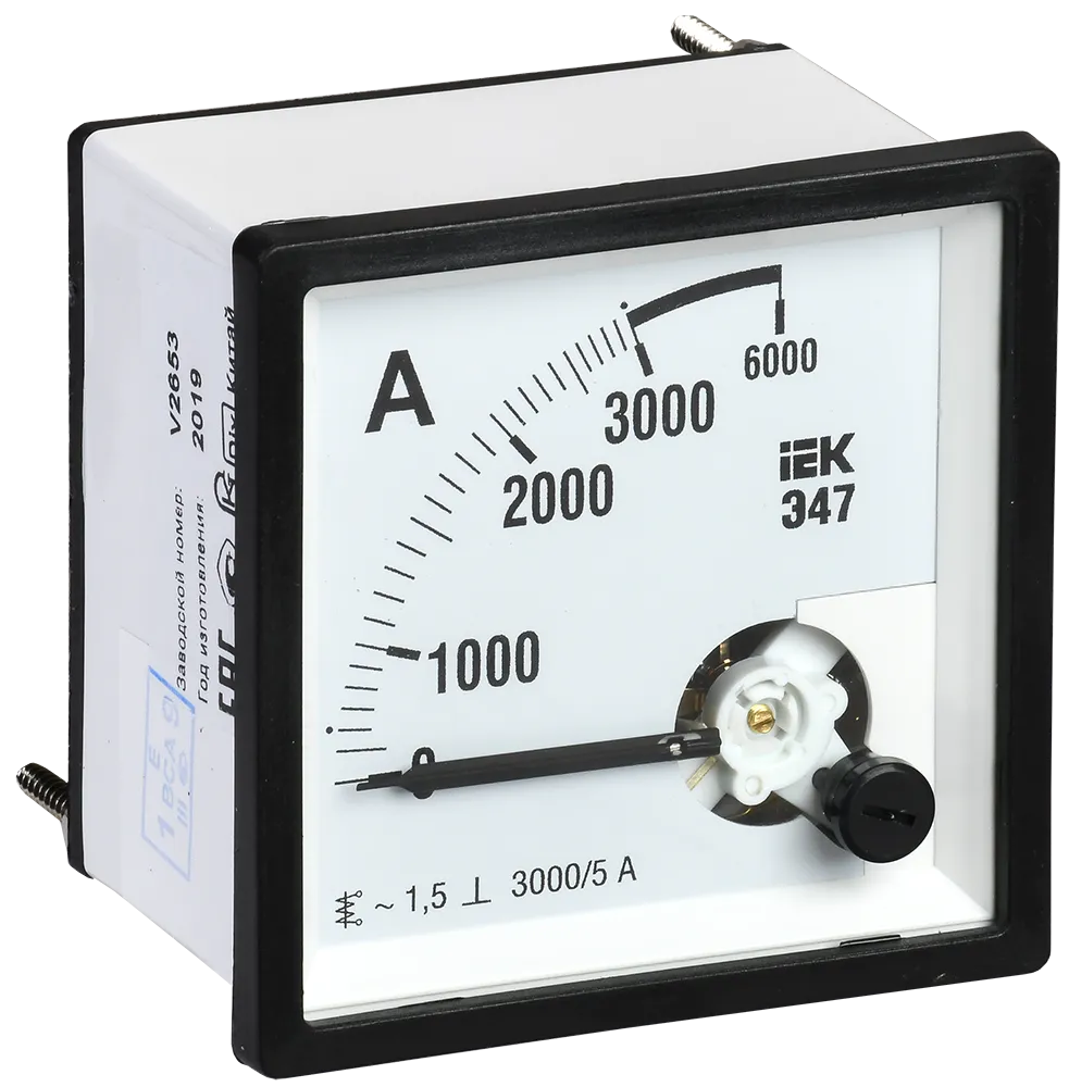 Амперметр аналоговый Э47 3000/5А класс точности 1,5 96х96мм IEK