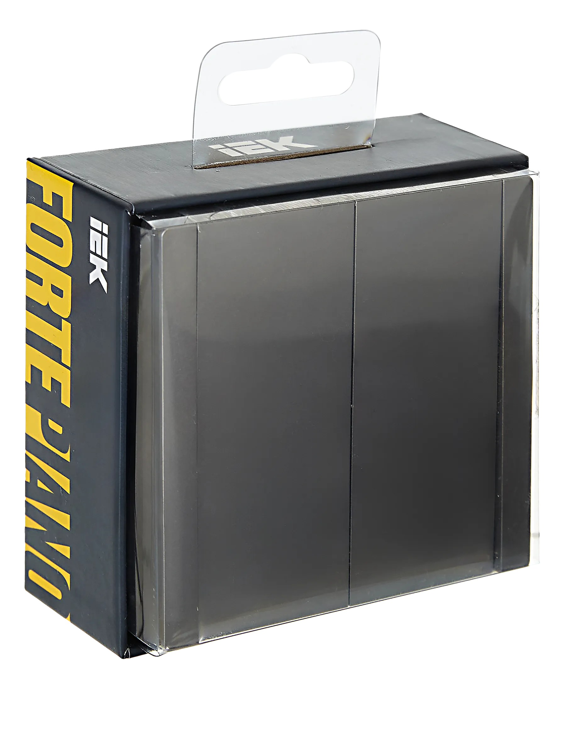 FORTE&PIANO Выключатель 2-клавишный 10А FP505 сталь IEK - Фото 2