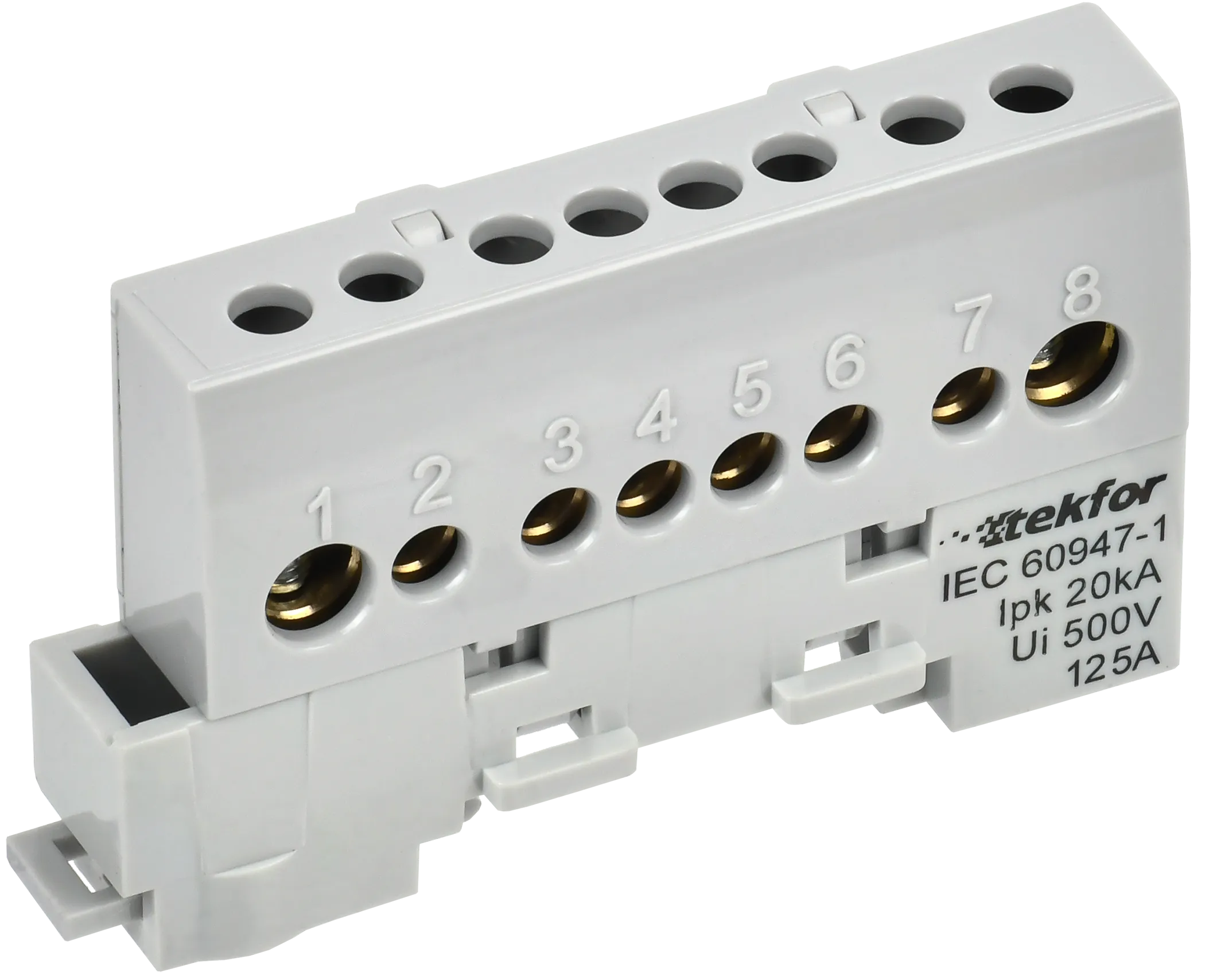 TEKFOR Шина L "фаза" изолированная на универсальном держателе 8х12-8-Ср IEK TF-NN20-08-KL-K03